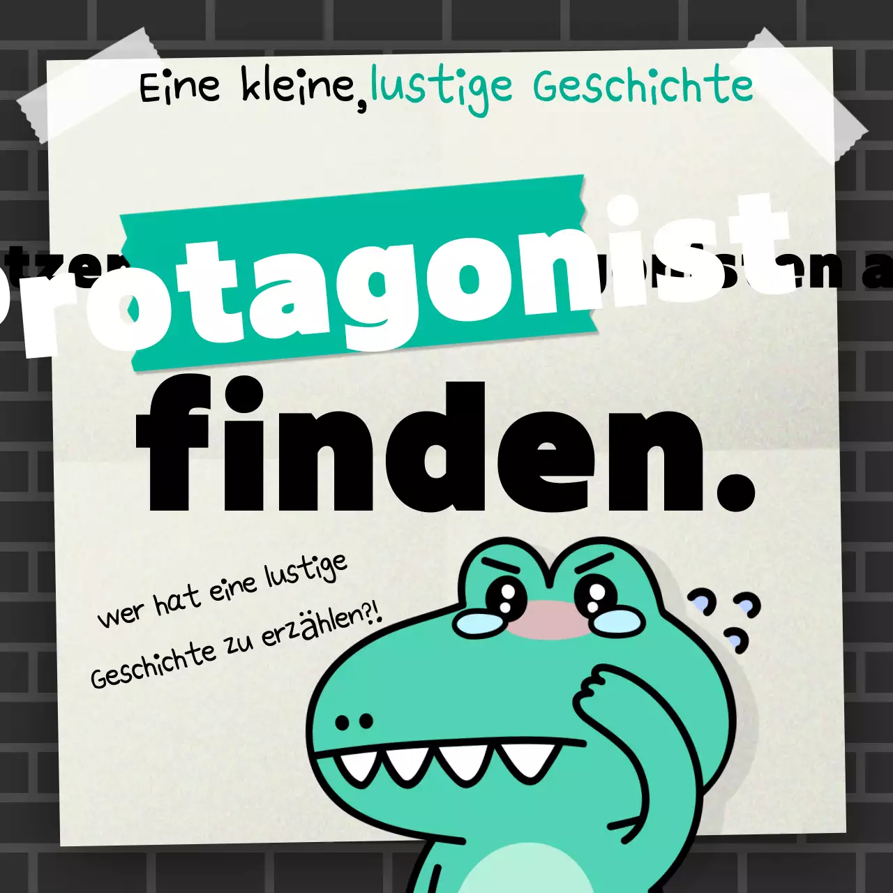 Minze Gag Cartoon Anzeige