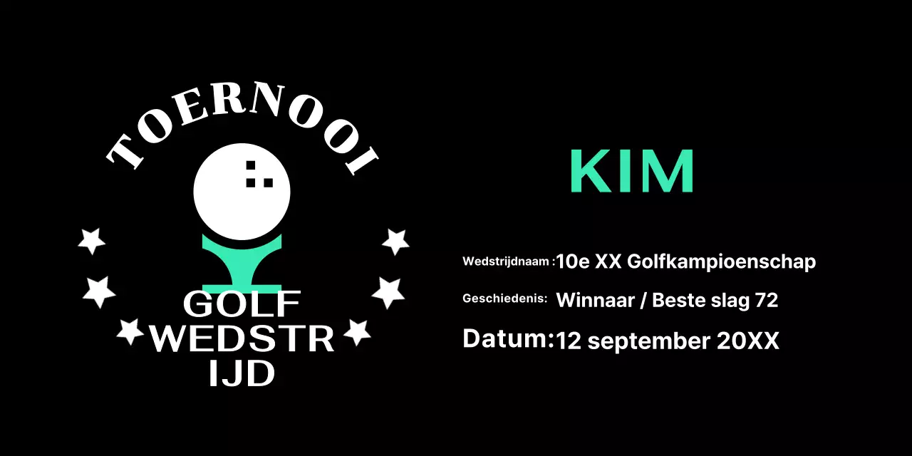 Groen Eenvoudig Golf Plaquette