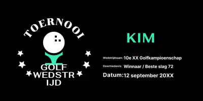 Groen Eenvoudig Golf Plaquette