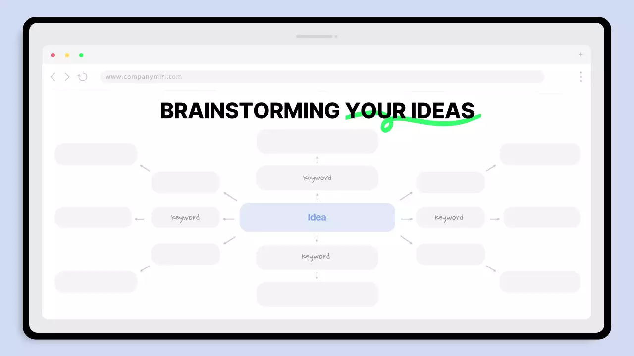 블루 모던 브레인스토밍 가이드 프레젠테이션