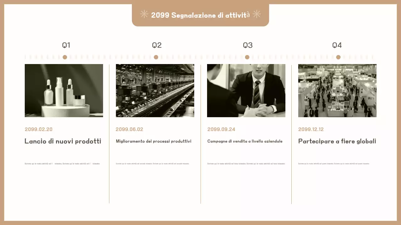 Invito semplice beige per la festa di fine anno