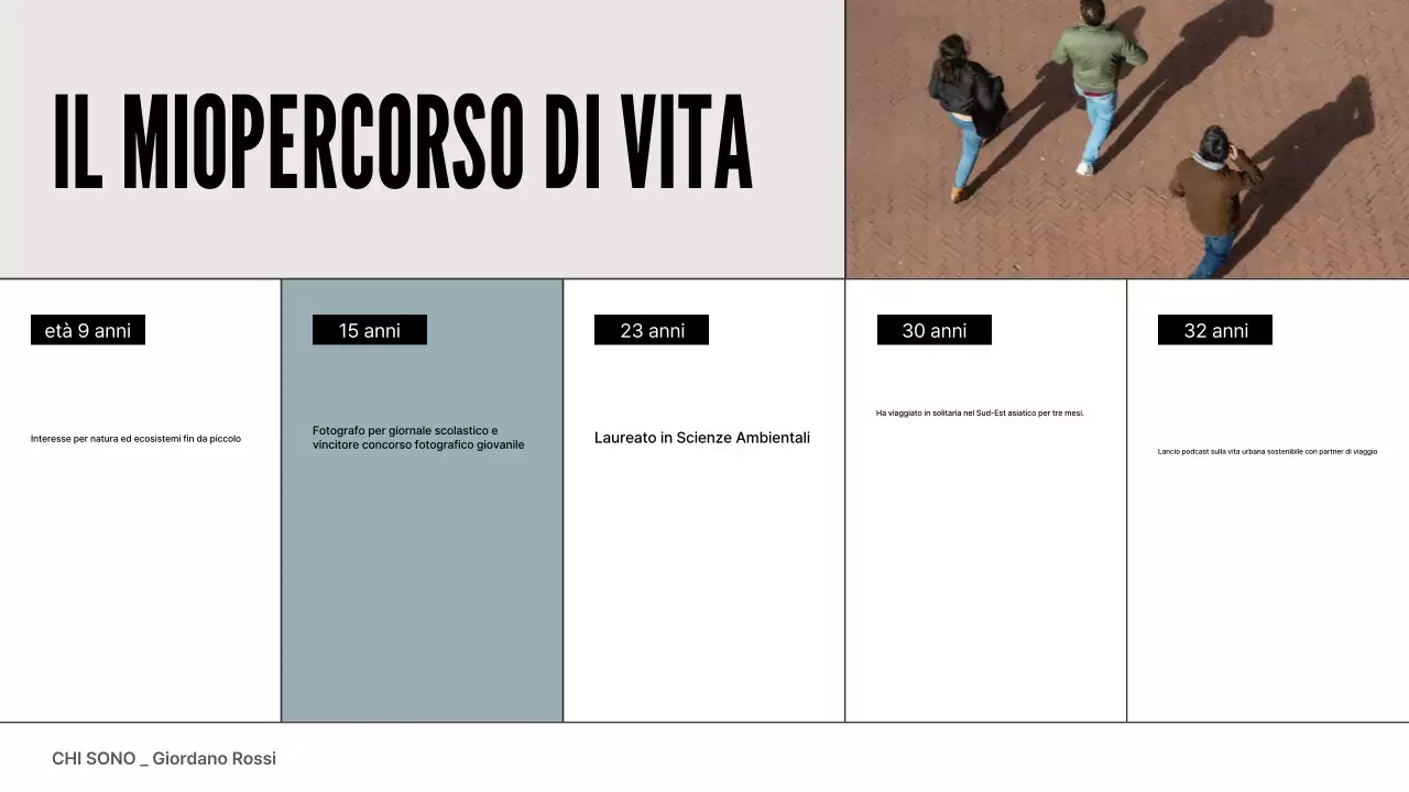 portfolio di profilo moderno grigio blu