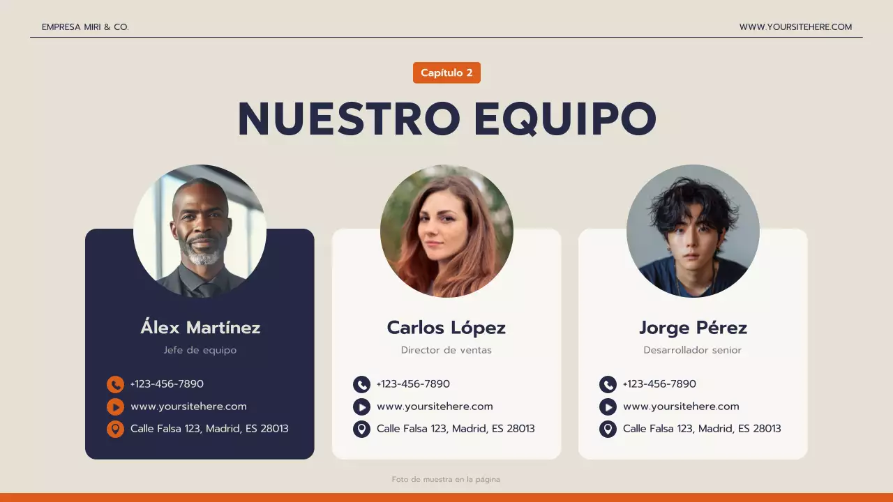 presentación de la empresa navy modern