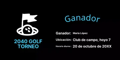 Lista de torneos de golf sencillos en azul claro