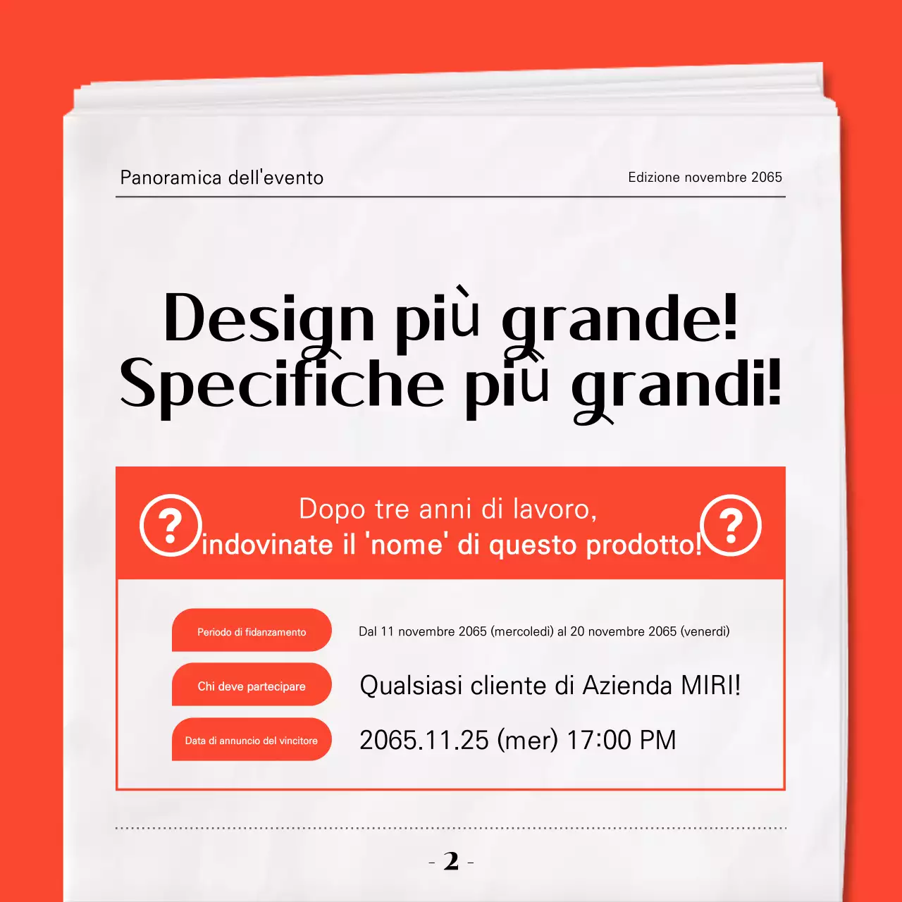 Guida agli eventi Red Modern
