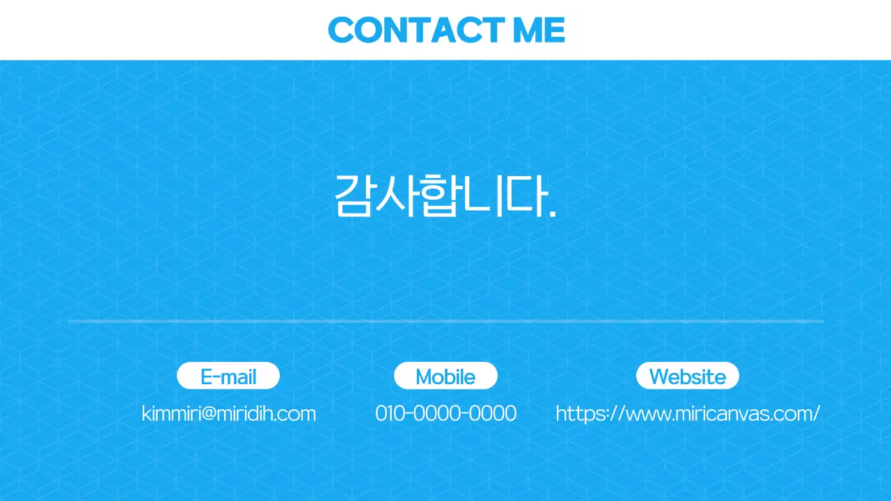 파랑 모던 포트폴리오 소개