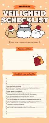 oranje leuke huisdieren checklist