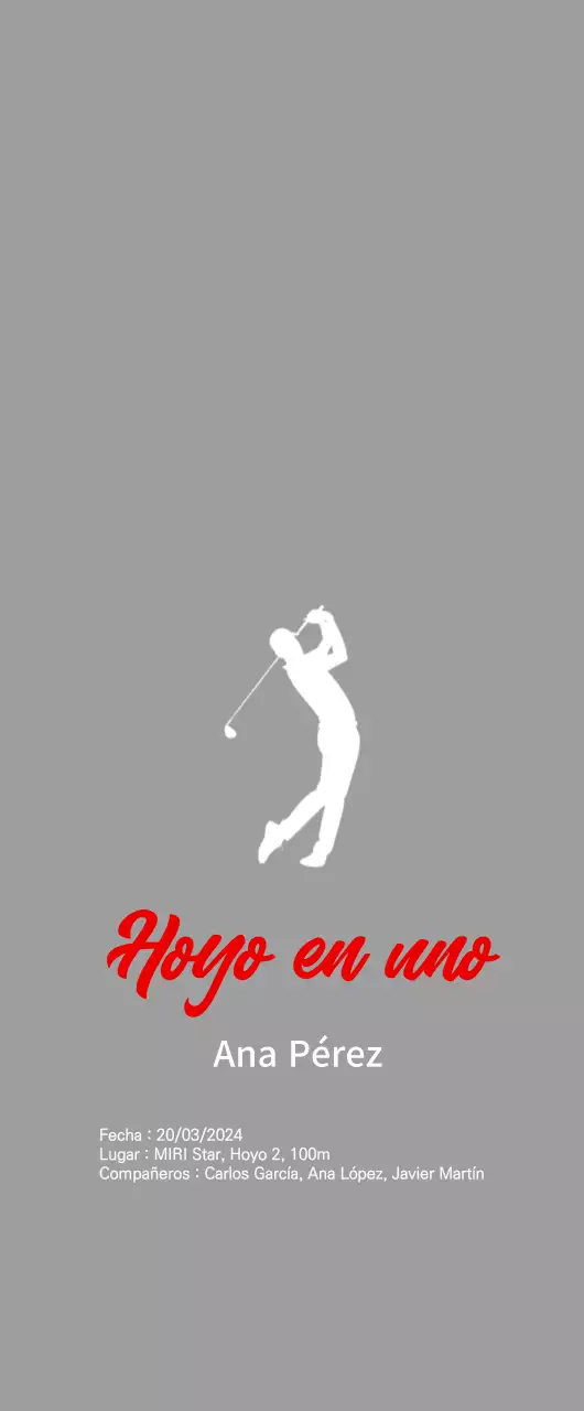 Celebrando el Golf Sencillo