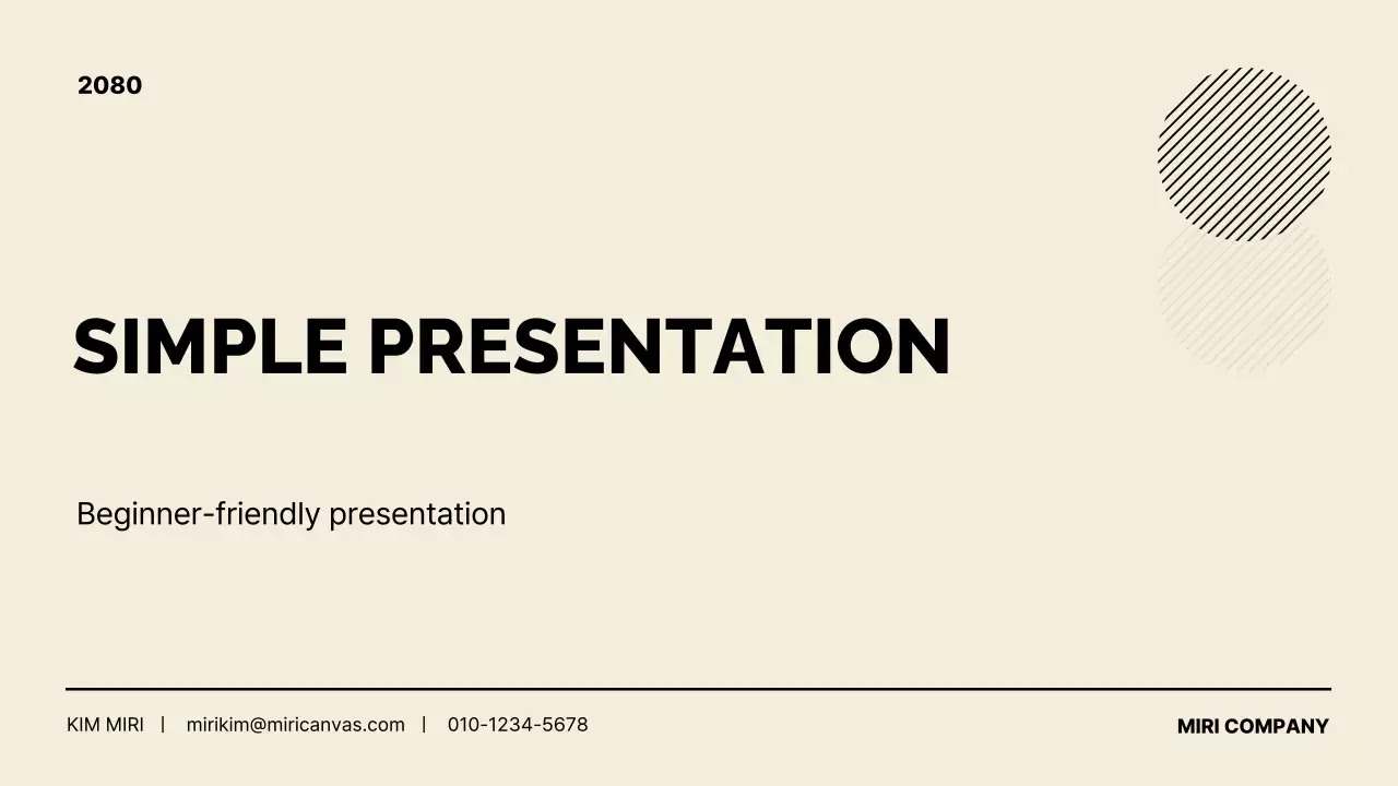 Trình bày hướng dẫn tối giản màu be