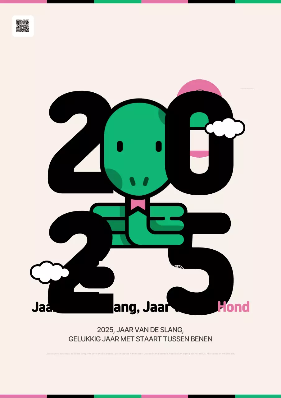 Abstracte eenvoudige nieuwjaarsgids