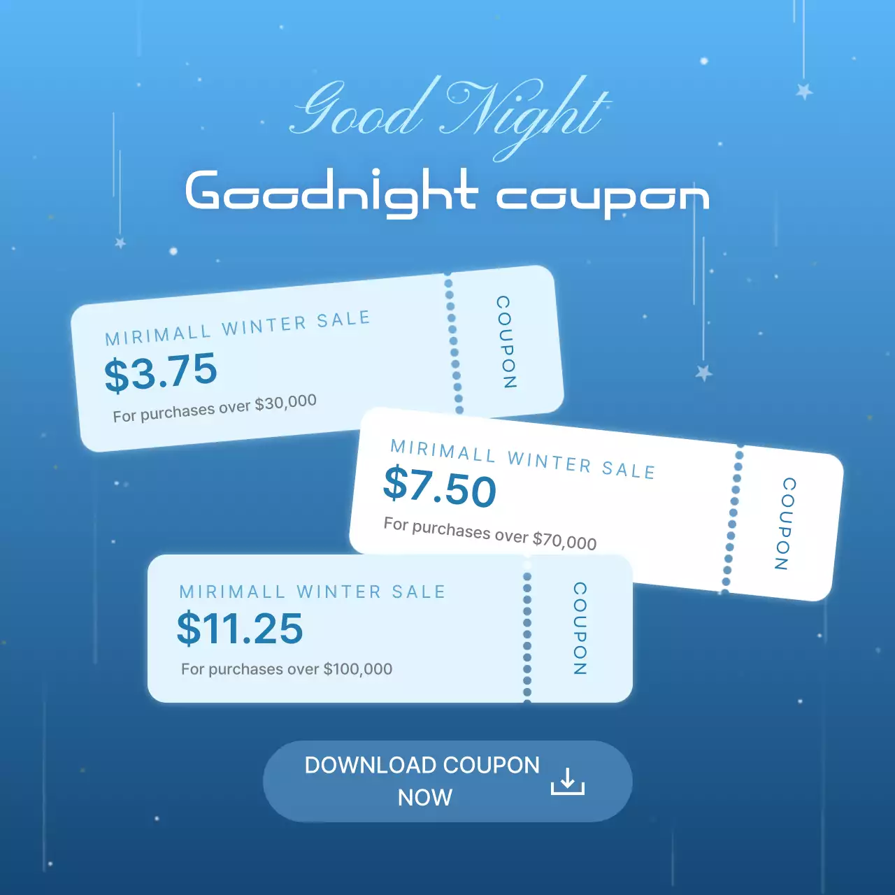 Carrossel de promoção de cupons Blue Modern Instagram