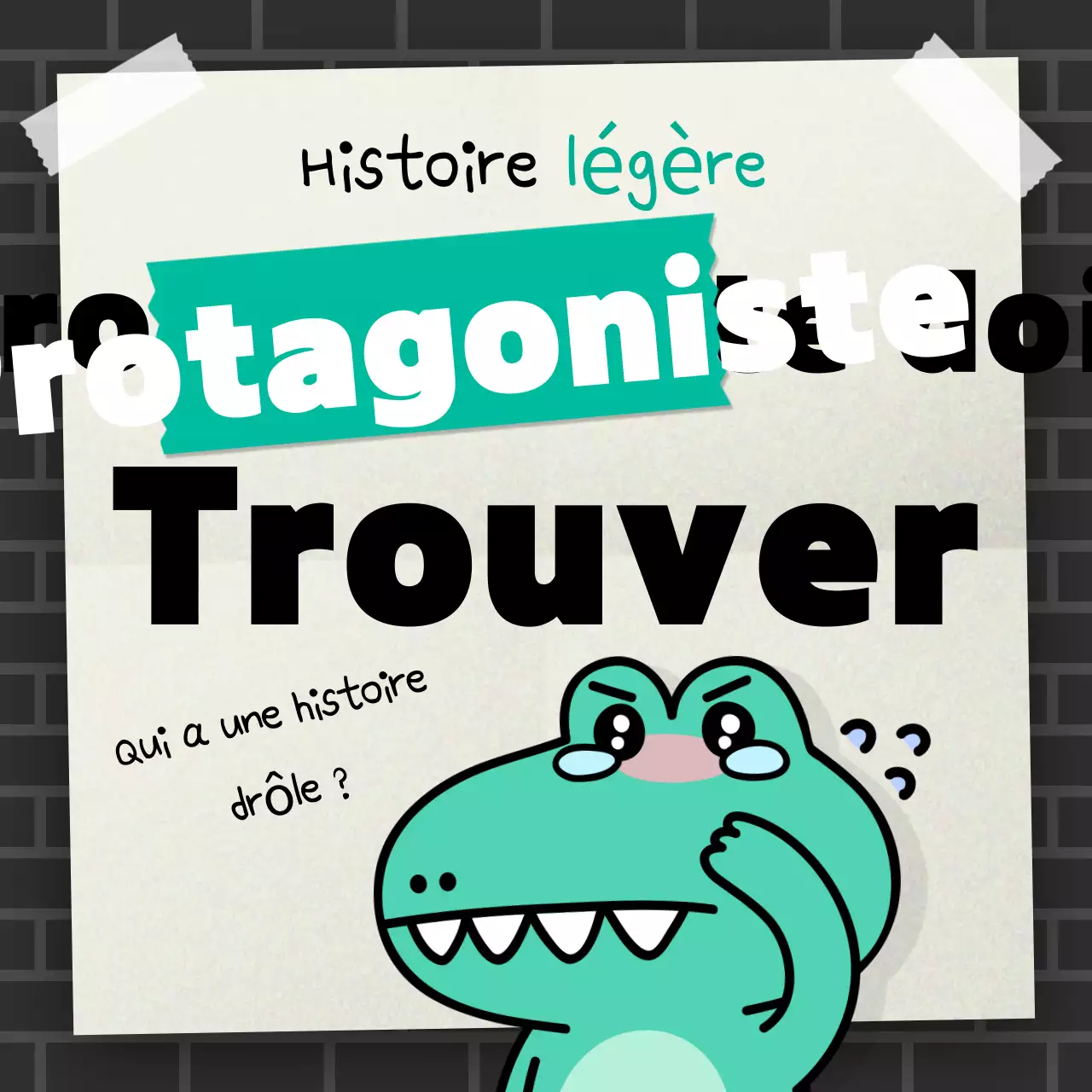 Poster de personnage à la menthe