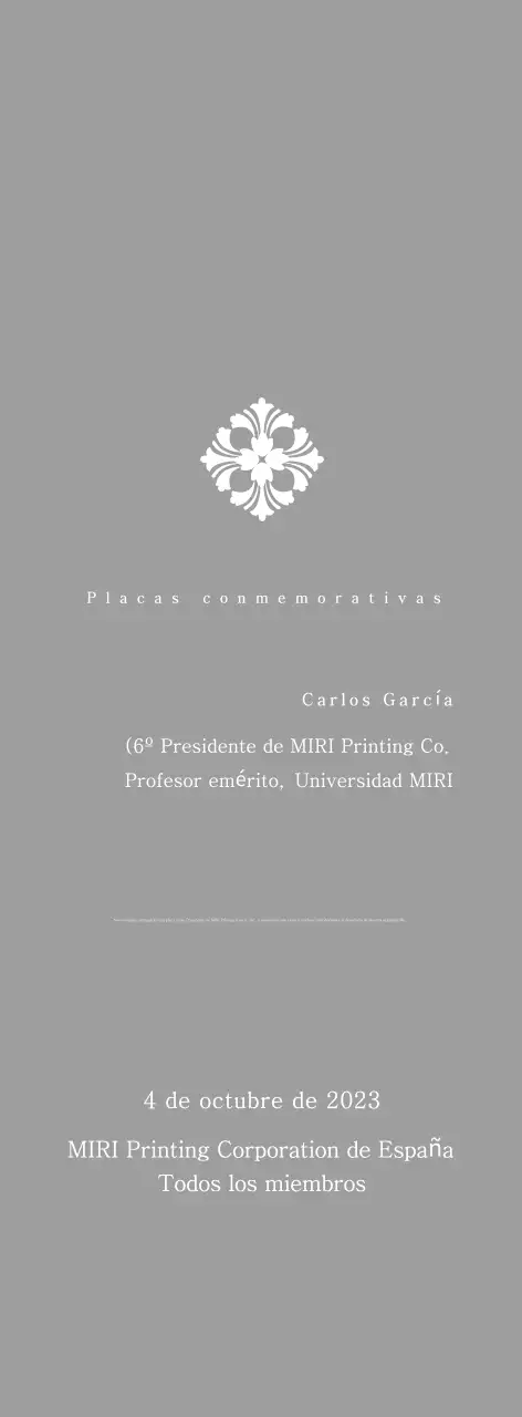 Placa clásica por encargo con motivo