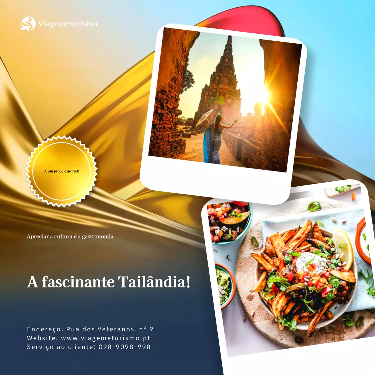 promoção de viagens tradicionais em ouro