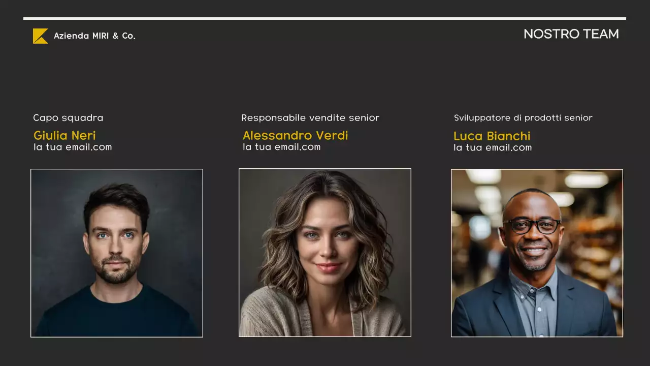 piano aziendale giallo moderno