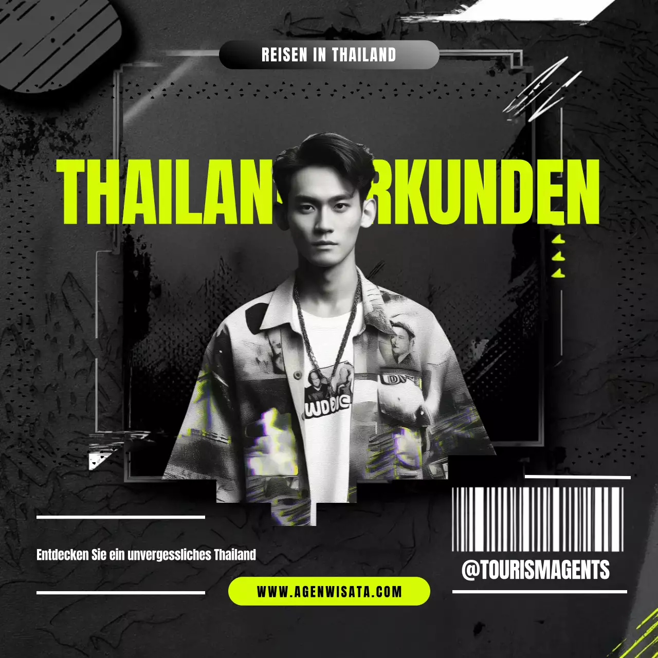 neon urban travel advertisement