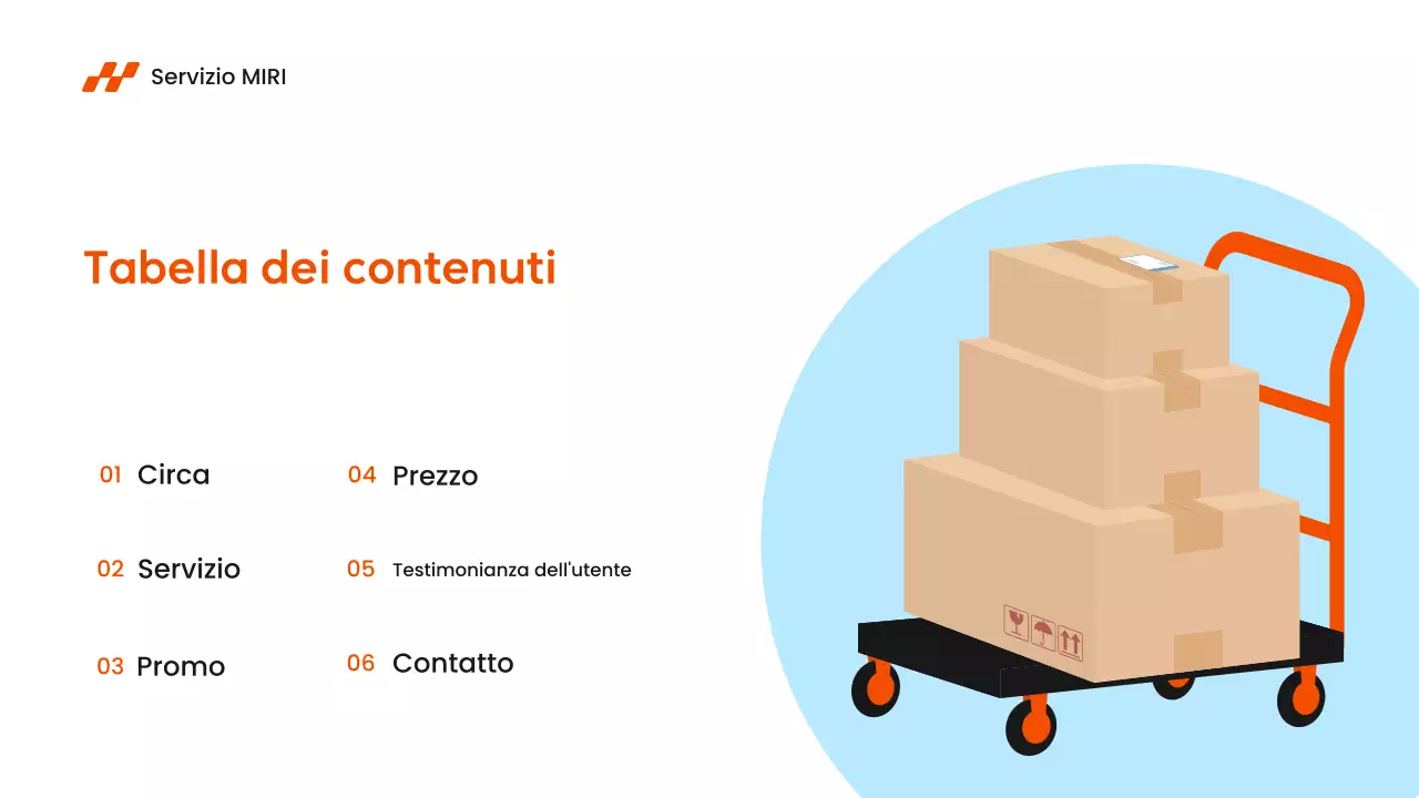 introduzione al servizio moderno arancione