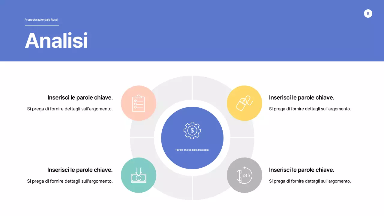Una proposta dalle forme pulite in blu e giallo