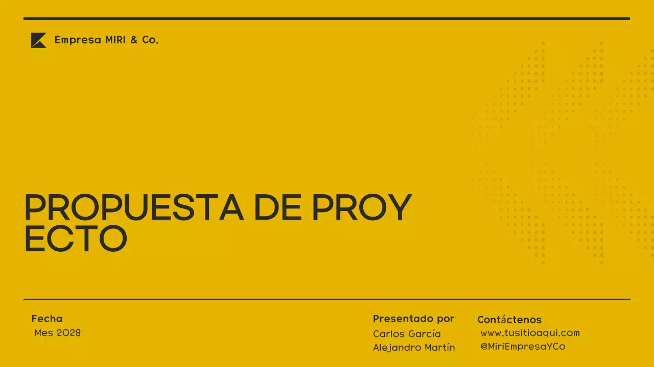 plan de empresa yellow modern