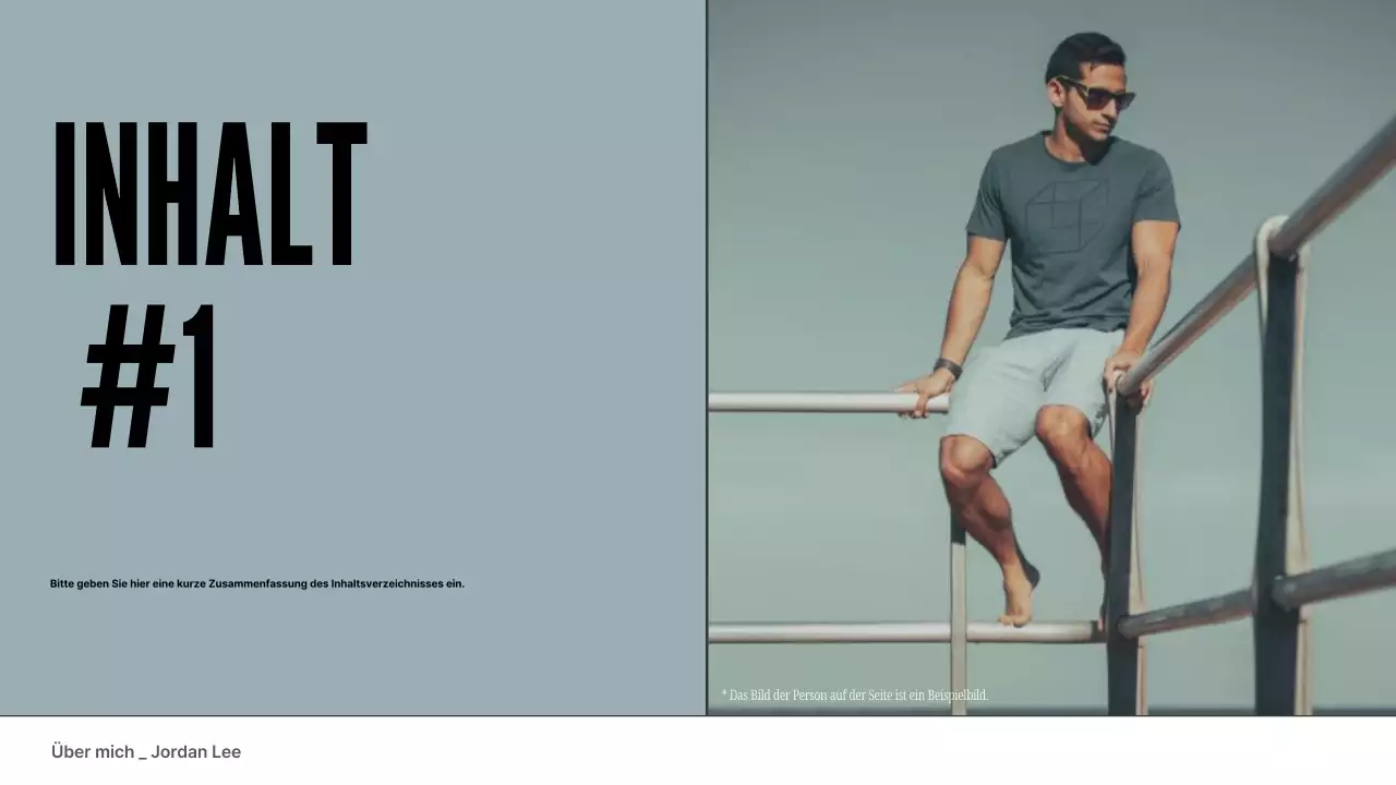 grau blau moderne Profilmappe