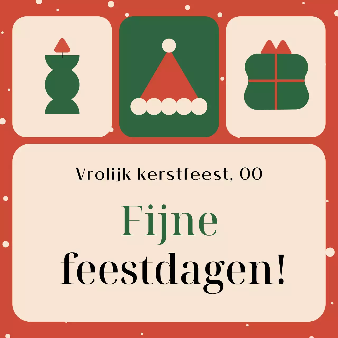 Rode Vintage Kerstplanning
