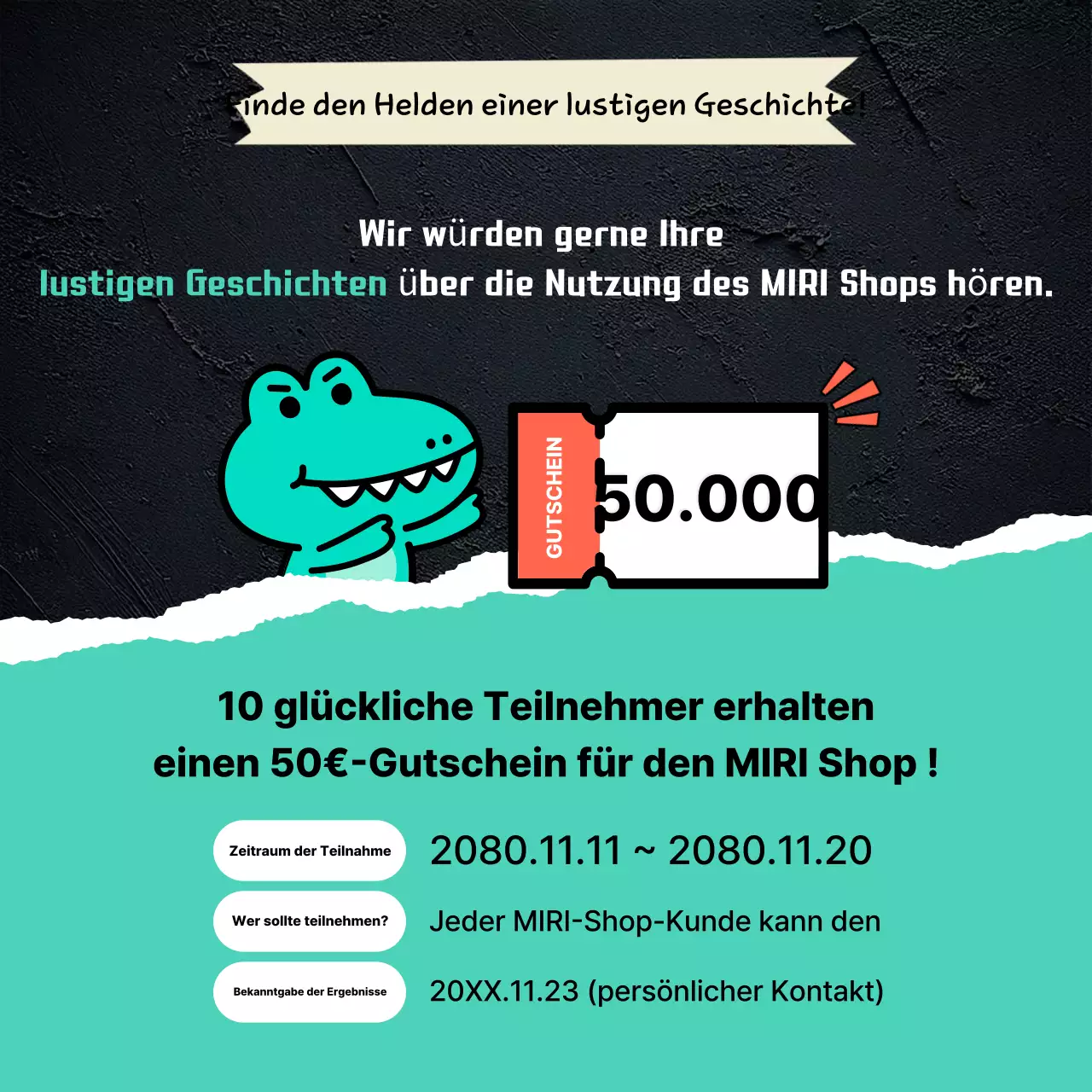 Ankündigung des Mint Gag Events