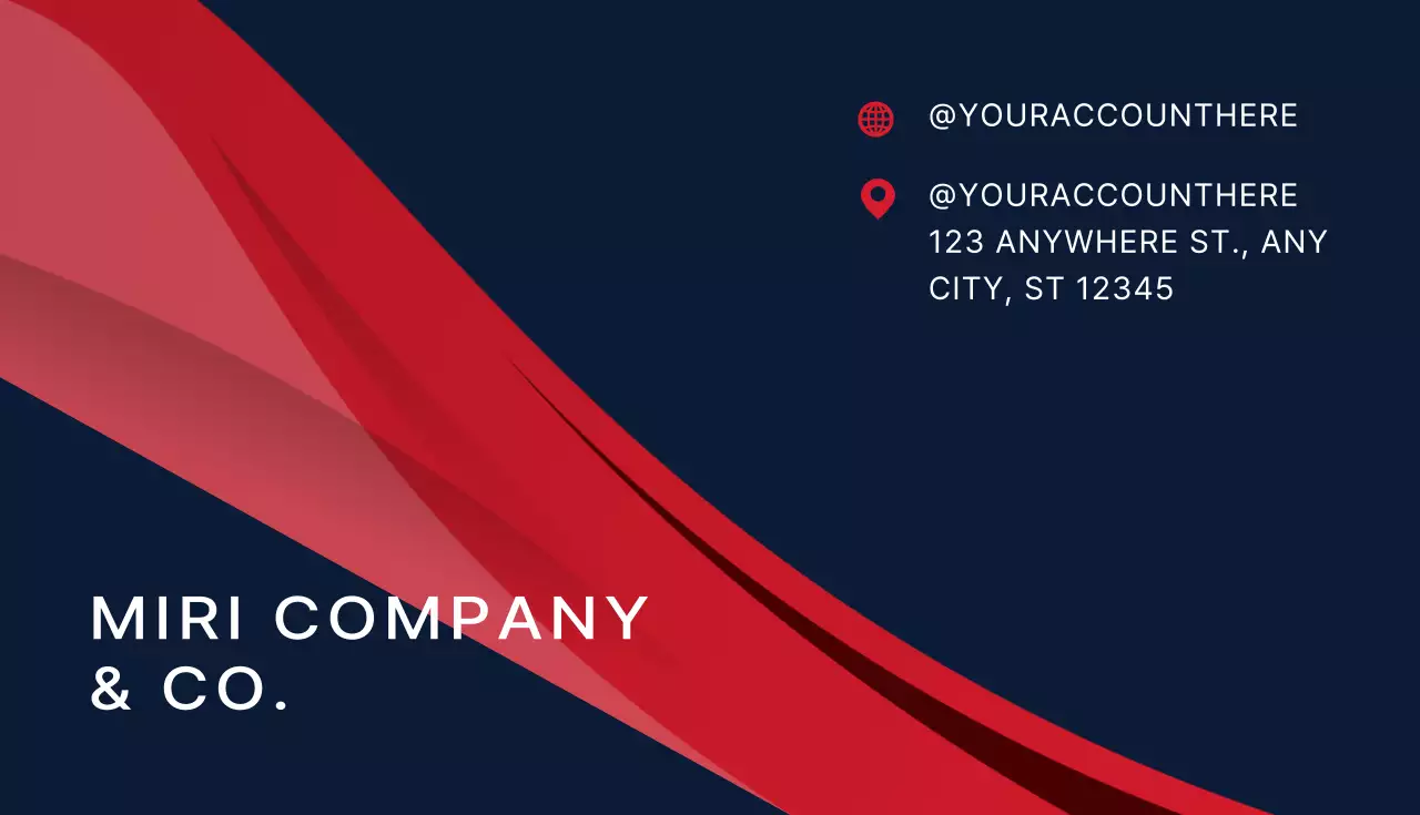 Red Modern Business Card