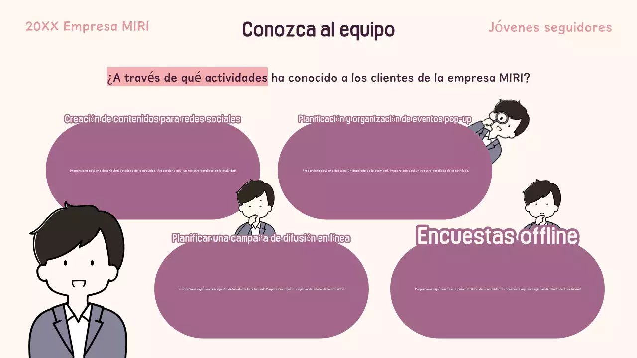 Reclutamiento de jóvenes en rosa