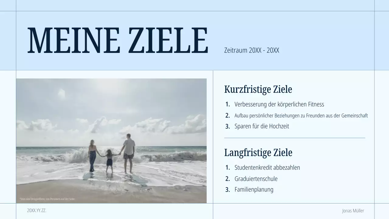 blaue moderne Selbstdarstellungsmappe