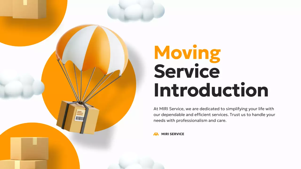 오렌지 모던 이사 프로모션 프리젠테이션