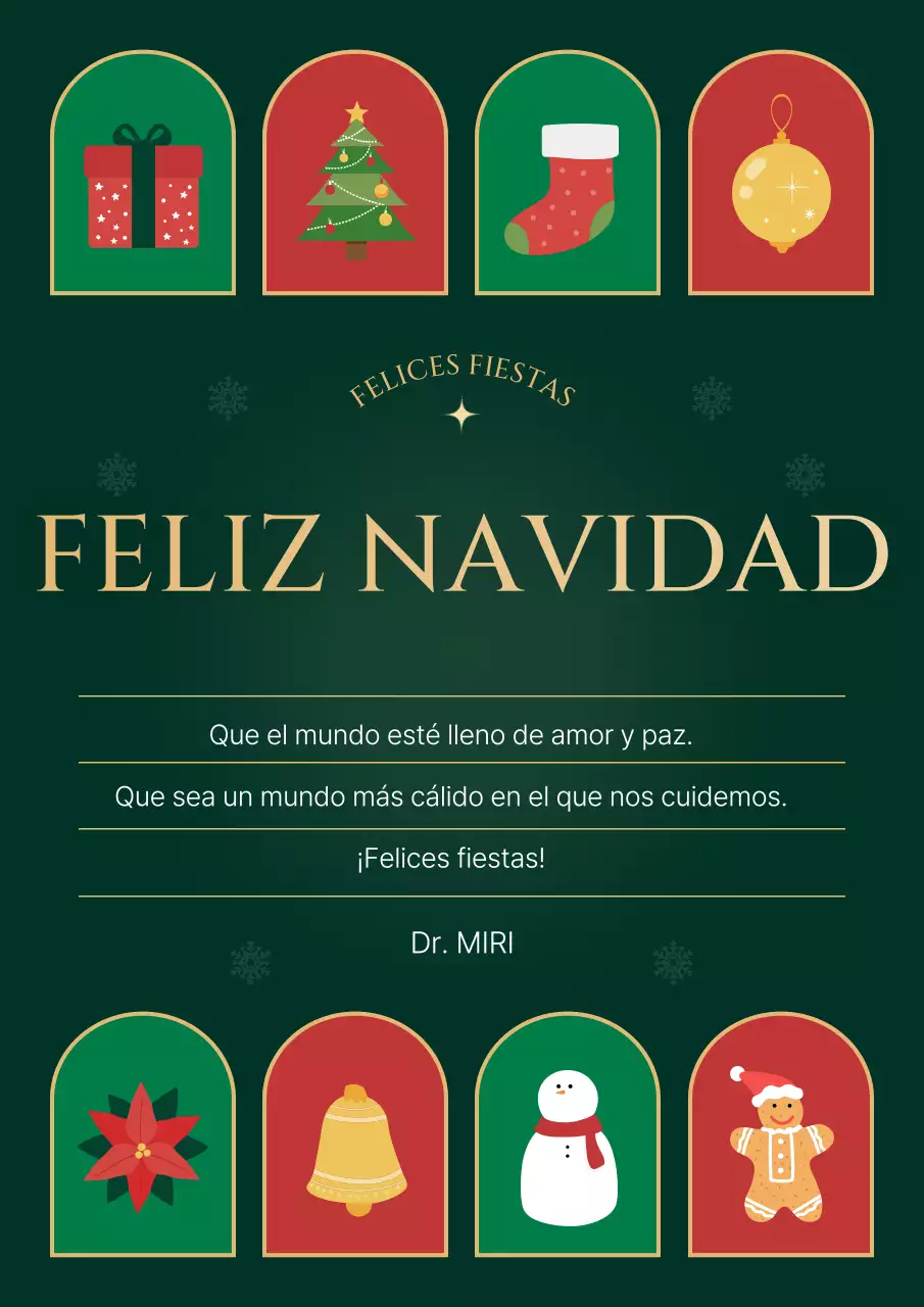 Tarjeta de Navidad abstracta y sencilla