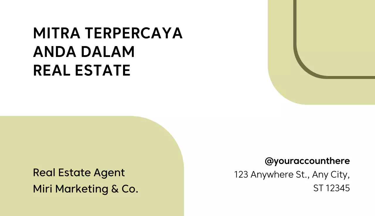 Green Clean Real Estate Business Card