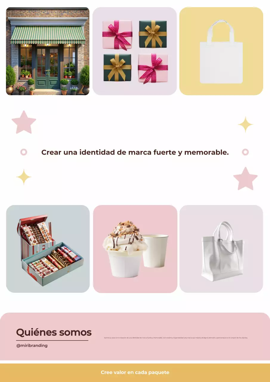 Anuncio de marca moderno beige