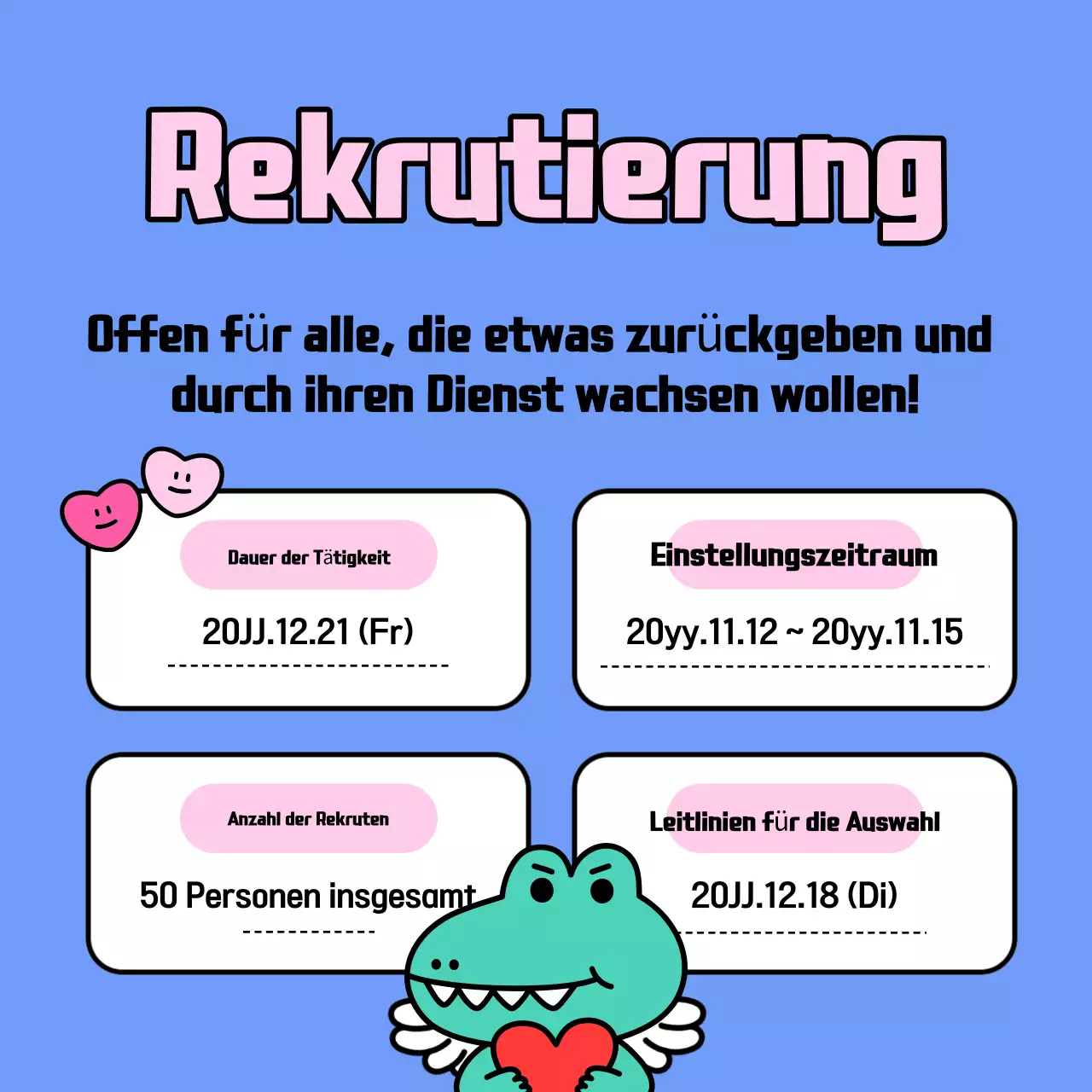 Freiwilligeneinsätze in den rosa Ferien