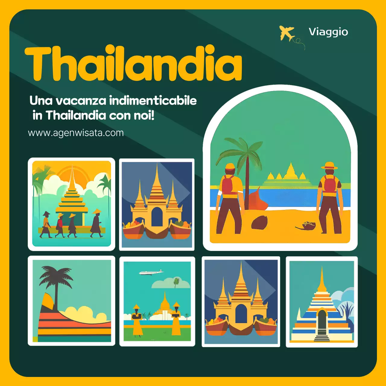 promozione viaggio giallo retrò