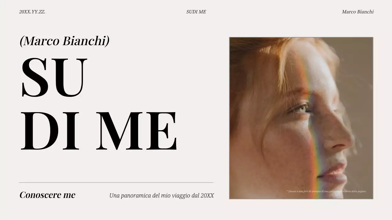 beige moderno passo di auto-introduzione