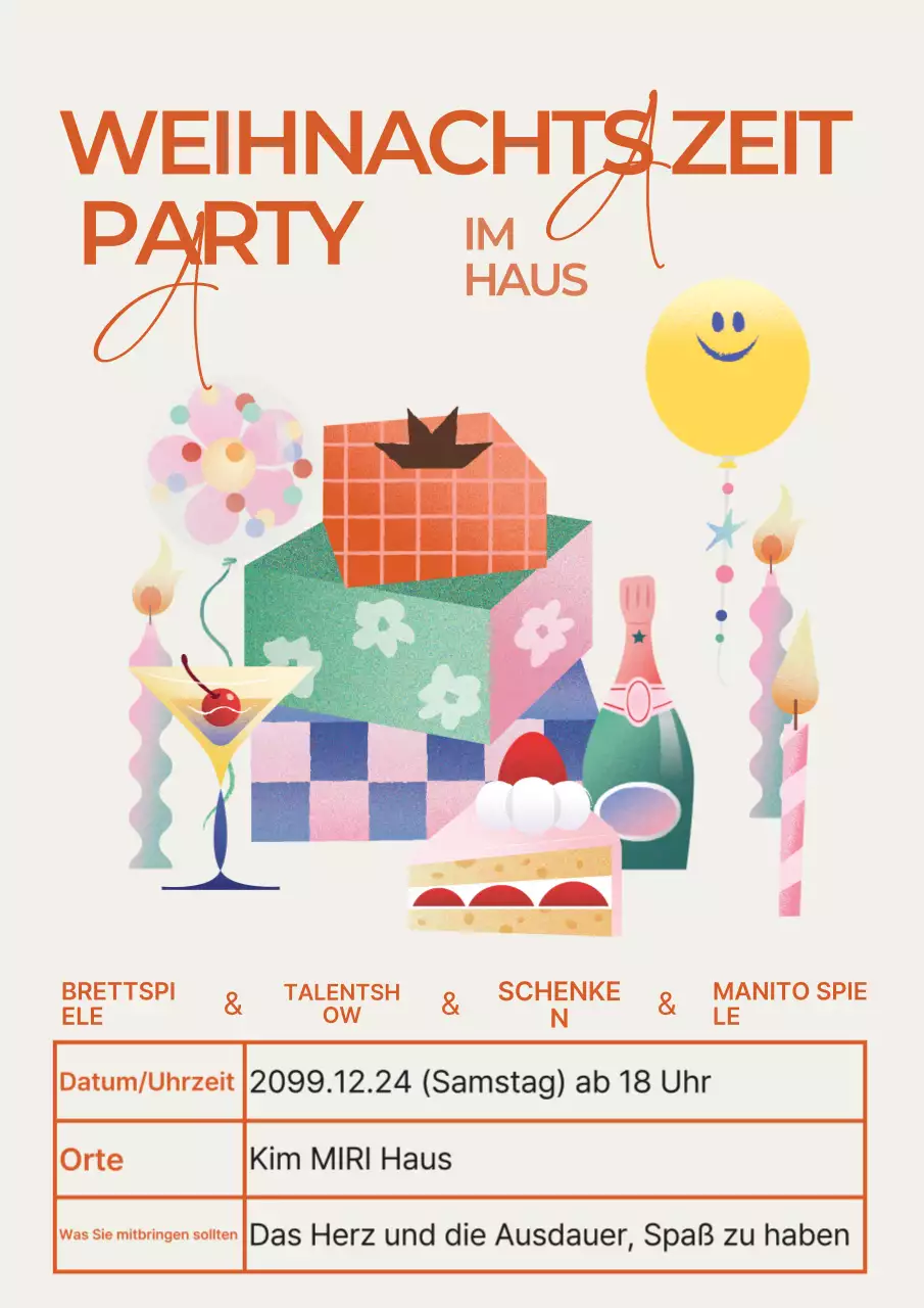 Mauve Pop Weihnachtsfeier