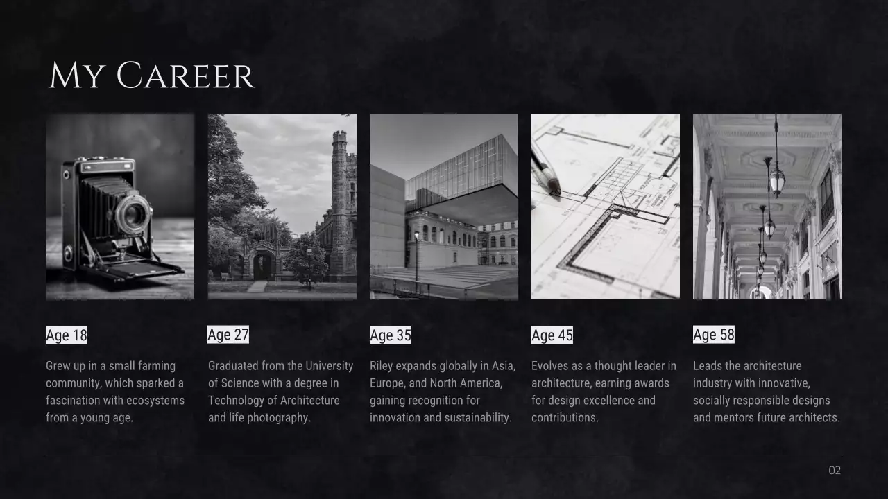 Black Gothic Architecture Portfolio Presentation