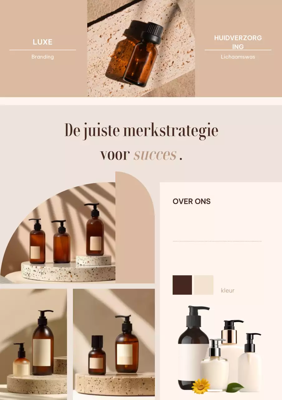 Beige Moderne Huidverzorging Promotie