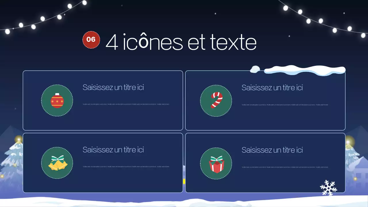 Une jolie présentation en bleu marine et violet