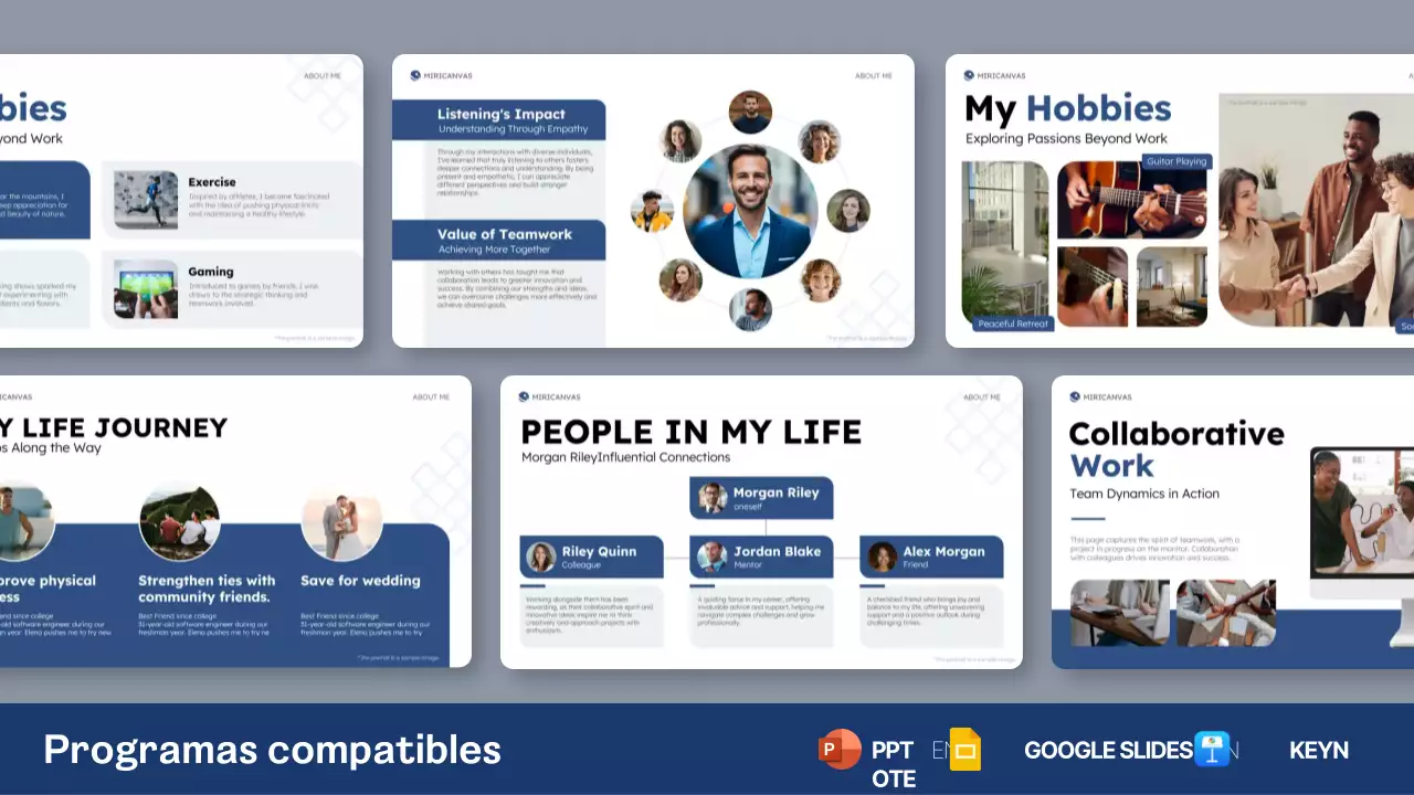 blue modern about me business