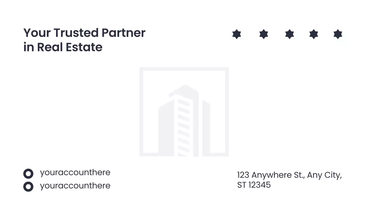 Navy Minimal Business Card