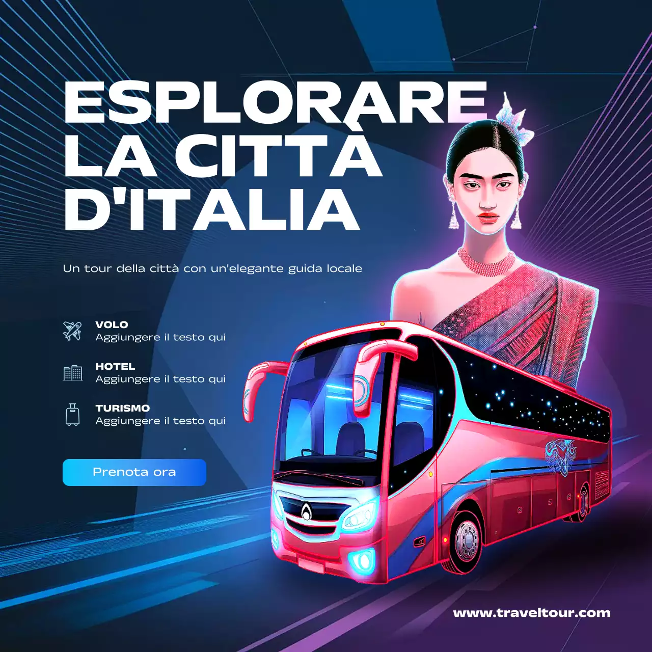 promozione viaggio blu moderno