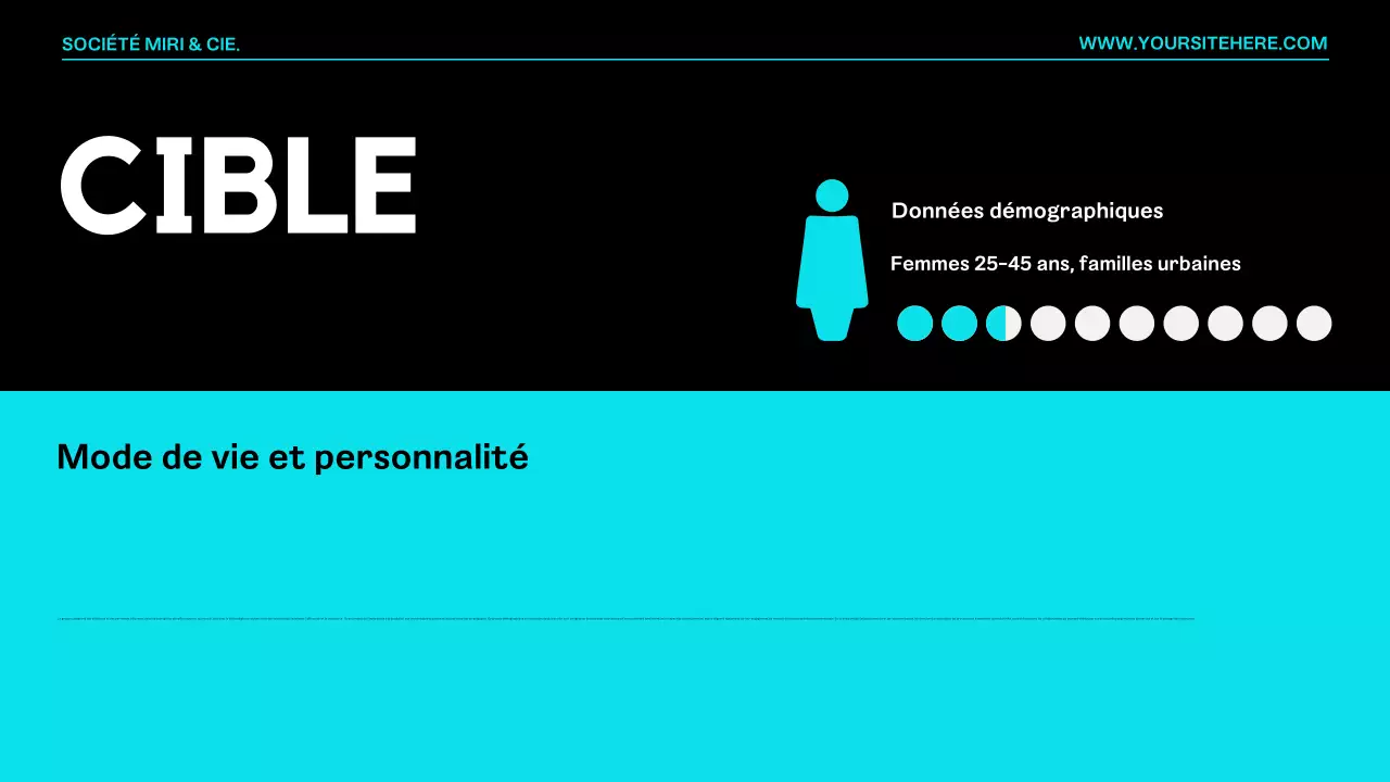 Présentation moderne d'une proposition de projet Orange Noir