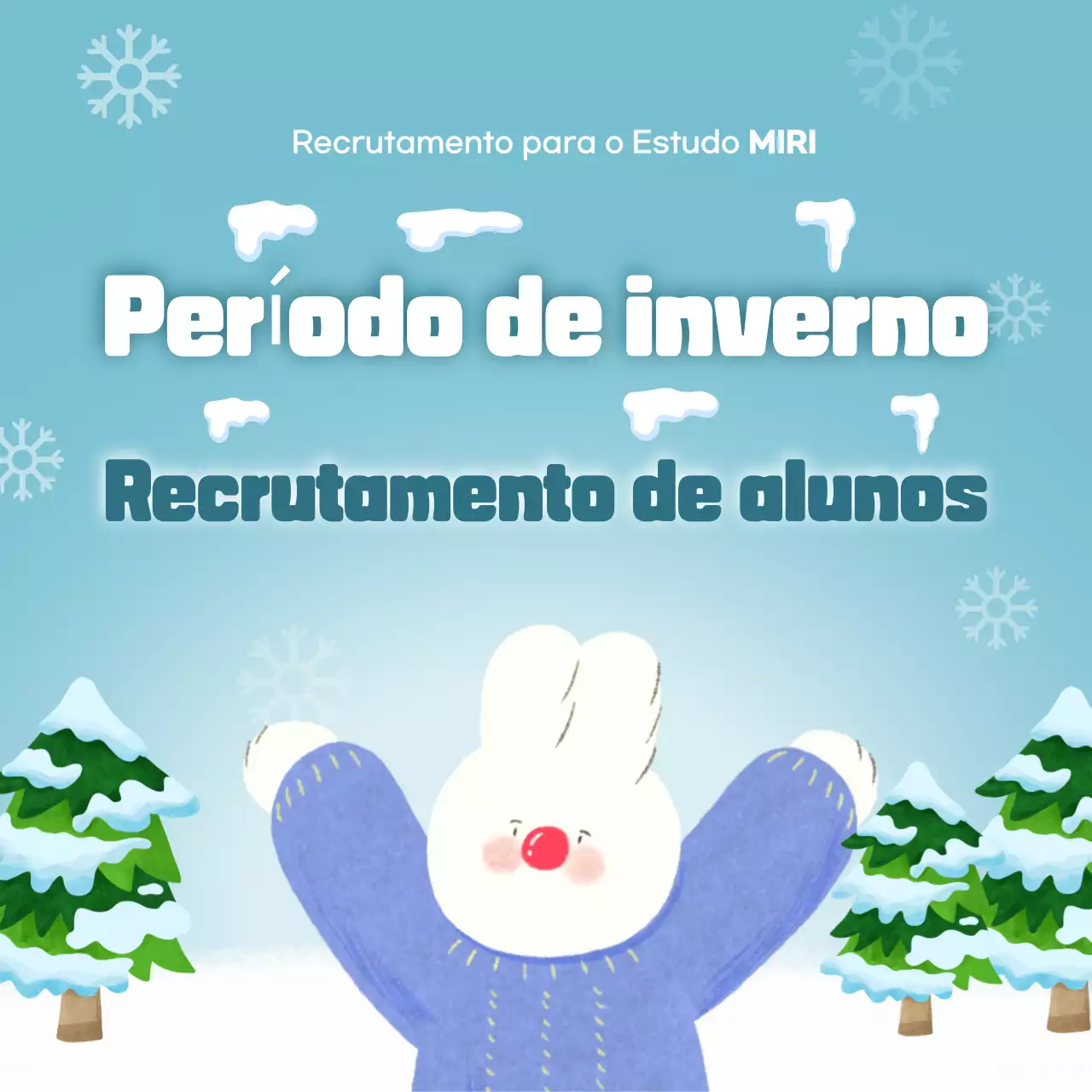 Recrutamento de estagiários em azul claro e aconchegante