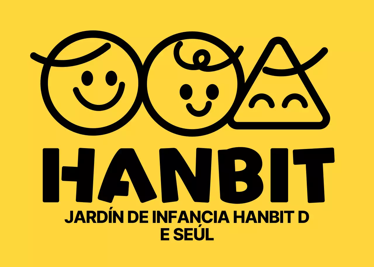 Logotipo de jardín de infancia con caracteres sencillos