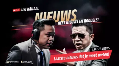 rood modern nieuws aankondiging