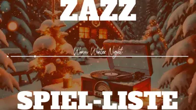 Orange Retro-Weihnachts-Jazzmusik-Anzeige