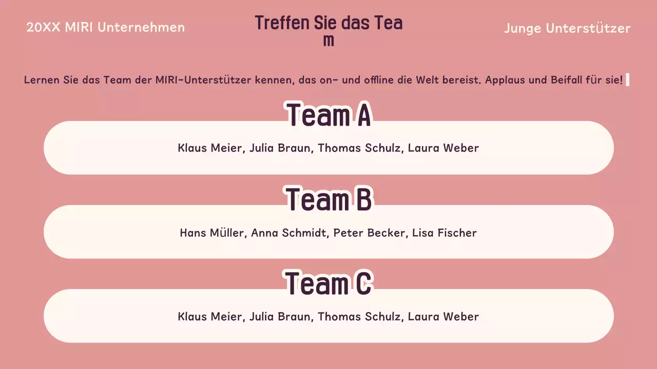 Rekrutierung von jungen Menschen in rosa