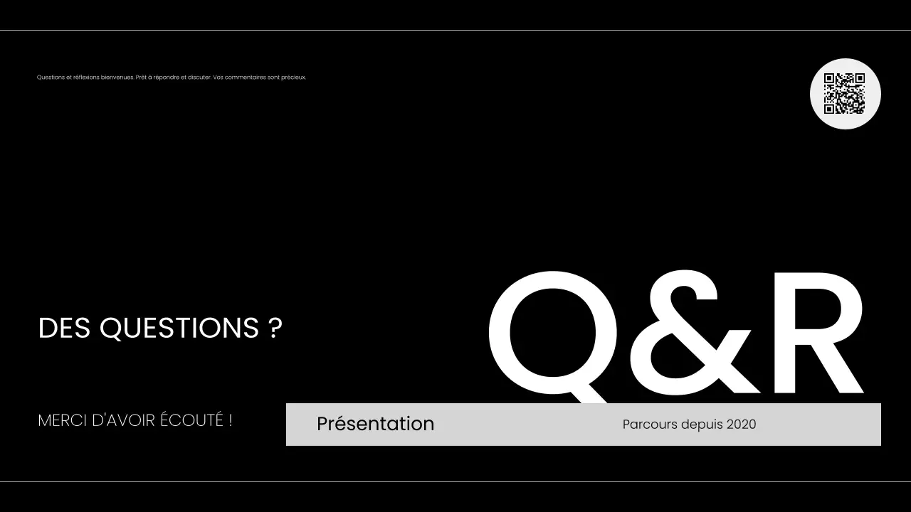 portfolio d'auto-présentation moderne en noir et blanc